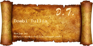 Dombi Tullia névjegykártya